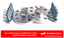 Wheel Spacers 20mm (2) Spacer Kit 5x100 57.1 +Bolts For VW Golf R32 [Mk4] 02-04 picture