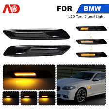 For 2011-2013 BMW 550i 535i 528i Sedan LED Side Marker Light Turn Signal Smoked  picture