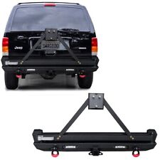 Vijay For 1984-2001 Jeep Cherokee XJ Steel Rear Bumper with Tire Carrier & Light picture