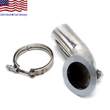3'' 90° Stainless Downpipe Elbow V-band Adapter Flange For Turbo HY35 HX HE351 picture