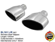 Exhaust tips Oval duplex Tailpipe trims VW Scirocco R Style Golf 5 6 7 Audi RS picture