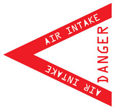 Air Intake danger sticker decal (Red) *military jet fighter (2) picture
