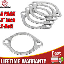 3 Inch Exhaust Gasket 2-Bolt 78mm Flange High Temperature Graphite w/ Fire Ring picture