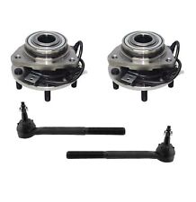 4 Pcs Kit Front Wheel Bearing and Hub Assembly Outer Tie Rod Ends picture