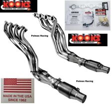 Kooks 2'' x 3'' stainless steel long tube headers with green catted mid pipes picture