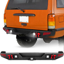 Rear Bumper for 1984-2001 Jeep Cherokee XJ (2/4 Doors) Off-Road Textured Black picture