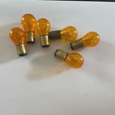 Lot of 6 LIGHTS GE AMBER Auto Lamp Bulbs Restoration Parts OEM 6 PC LOT picture