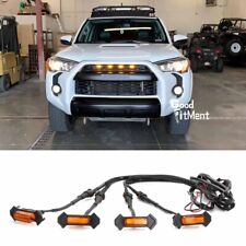 For Toyota 4Runner 4pcs Raptor Style Amber Grille LED Grill Light DRL Hoop Lamp picture