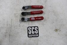 3 Piece Mac Tools USA 1/4 Hex Bit Ratchet Set Angled In Out Straight On Off L+R picture