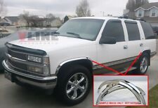 Fits 1992-1999 TAHOE / YUKON 4 DR ONLY stainless steel 4pc set fender trim SHORT picture