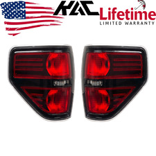 Pair for 2009-2014 Ford F-150 Pickup Rear Tail Lights Brake Assemblies Black  picture