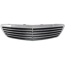 Grille For 2000-2002 Mercedes Benz S430 S500 Chrome Shell w/ Black Insert picture
