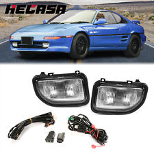 HECASA Fog Lights For Toyota MR2 1991-1995 Bumper Lamps Clear Lens W/ Bulbs picture