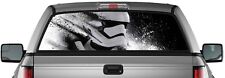 STORM TROOPER PERFORATED Window Graphic Decal Sticker Truck SUV VAN STAR WARS picture