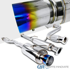 Fit 94-97 Honda Accord 4Cyl Polished S/S Catback Exhaust Muffler System Burn Tip picture