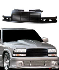 For 1998-2004 Chevy S10 Blazer/Truck Black Horizontal Billet Front Bumper Grille picture