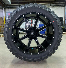 22x12 Fuel D610 Black Maverick Wheels Rims 35