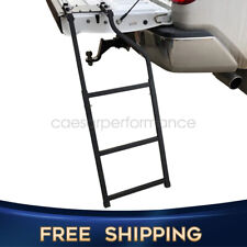 Pickup Truck Tailgate Ladder - Universal Fit, Heavy Duty Steel Step Grip Plates picture