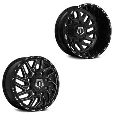 20x8.25 TIS 544BM Black Mill 05-UP FORD 19-UP DODGE DUALLY Wheels 8x200 Set of 6 picture
