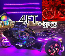 3PCS 4FT RGB Color Change Strips for Polaris Slingshot Tire Rim Lights Bluetooth picture