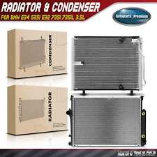 Radiator & AC Condenser Cooling Kit for BMW E34 535i E32 735i 735iL L6 3.5L Auto picture