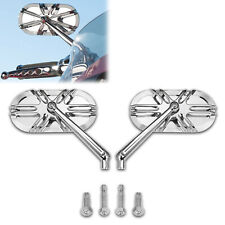 Rearview side Mirrors Chrome for Harley touring Electra dyna softail sportster picture