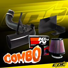 For 11-14 Sonata Turbo 2.0L 4cyl Black Cold Air Intake + K&N Air Filter picture