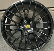 22'' Wheels fit Porsche Panamera Gloss Black Staggered Tires Cayenne New TPMS picture