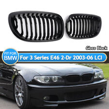 For BMW E46 Coupe 325Ci 330Ci LCI 2Door 2003-2006 Front Kidney Grill Gloss Black picture