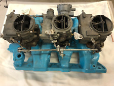 1964-1965 Pontiac LeMans GTO Tri Power 3X2 Rochester Carburetor Intake Set Up picture