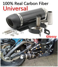 51mm Universal Motorcycle Exhaust Modified Scooter Exhaust Glossy Carbon Fiber picture