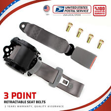 1X Universal 3 Point Retractable Gray Seat Belts For Hyundai Tiburon 1998-2008 picture