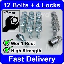 16 x ALLOY WHEEL BOLTS & LOCKS FOR FORD ESCORT MK3/MK4/RS TURBO S1/S2 NUTS [H3b] picture