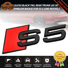 For Audi S5 Emblem GLOSS BLACK Rear Trunk Lid Letter Badge S Line  Nameplate picture