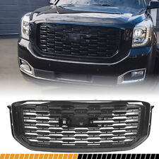 Fit GMC Yukon XL 2015-2020 Front Bumper Upper Grille Gloss Black Denali Style picture