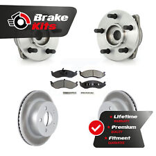 Front Hub Bearing Coated Brake Rotor & Pad Kit For 1993-1993 Jeep Grand Wagoneer picture