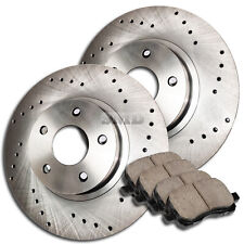A0827 FIT 2002 2003 2004 2005 Mazda MPV FRONT Drilled Brake Rotors Ceramic Pads picture