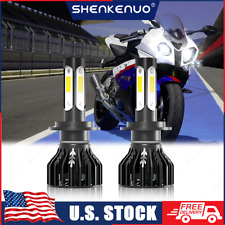 2x H7 6000K WHITE LED Front Headlight Bulbs Kit for BMW S1000RR 2009-18 S1000XR picture