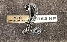 2013 2014 Mustang Shelby GT500 Polished/Chrome finished Fender Cobra Wing Emblem picture
