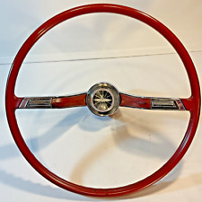 1963 1964 Oldsmobile Starfire Steering Wheel & Horn Ring  Original Vintage (Red) picture