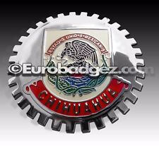1 - NEW Chrome Front Grill Badge Mexican Flag Spanish MEXICO MEDALLION CHIHUAHUA picture