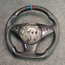 Carbon Fiber Steering Wheel+Cover for BMW E60 E61 E63 E64 M5 M6 No paddle holes picture
