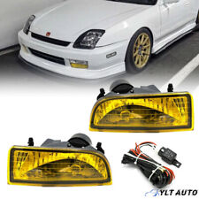 For 1997-2001 Honda Prelude Yellow Lens Front Bumper Fog Lights W/wiring Pair picture