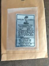 1967-68 Shelby Cobra Tire Pressure Decal with F60 x 15