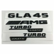 matte Black Trunk Fender Emblems Badges for X156 GLA45 AMG TURBO 4MATIC picture