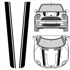 3M Taperd Racing Stripes Decals for Mini Cooper Clubman Countryman Hood picture