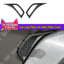 For Jeep Gladiator JT 2020-2024 Carbon Fiber Car Leaf Plate Air Inlet Trim Cover picture