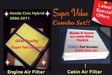 ENGINE & CABIN AIR FILTER for HONDA CIVIC HYBRID 2006-2011 AF5652 C35519 picture