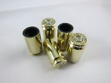 5 Bullet Tire Valve Stem Caps 40 S&W Shells Brass Case w/ Nickel Center picture