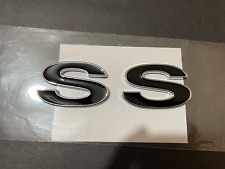 2pc (Pair) SS Fender Emblem for 96-02 Camaro SLP S S Badge Chrome Black picture
